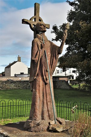 Statue of St. Aidan at Lindisfarne
